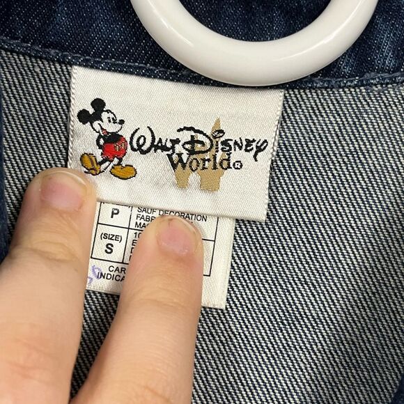 Walt Disney World 100 Years of Magic Embroidered Denim Jean Jacket Size Small - Picture 4 of 6